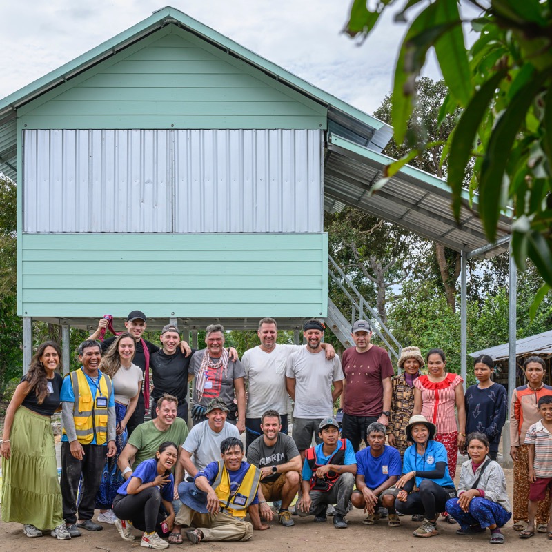 Hausbauprojekt mit Familien in Kambodscha